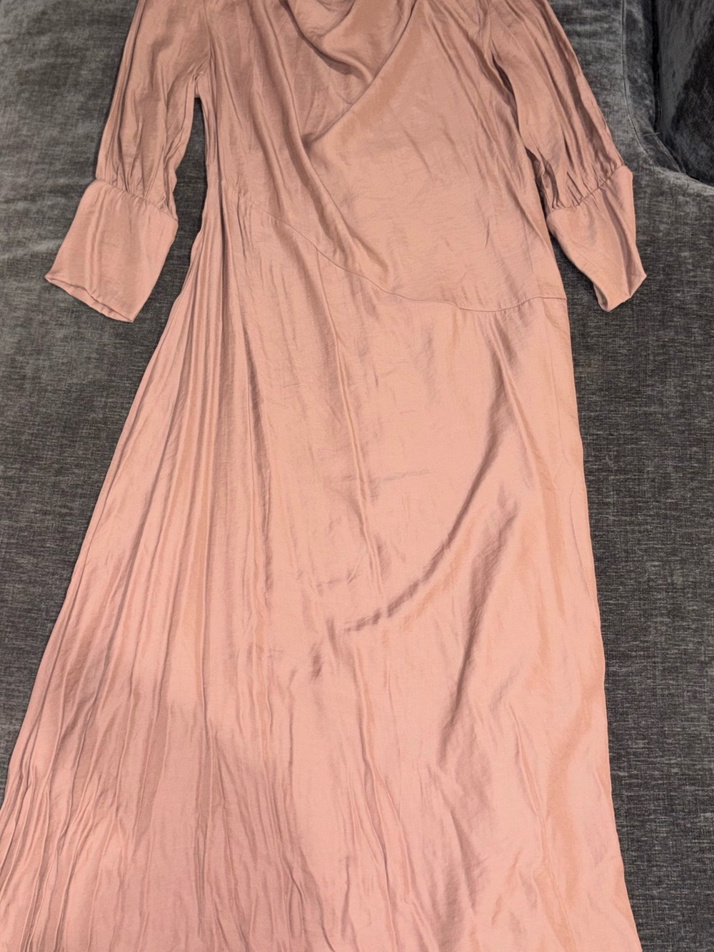 Blank NYC Dusty Rose Wrap-Style Maxi Dress